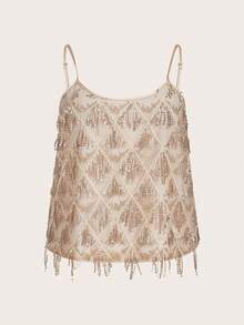 Auralis 2 chiếc áo dây mảnh đính hạt cỡ lớn dành cho nữ, dự tiệc, năm mới - Nhiều màu - Xem 9