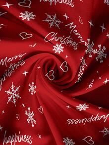 EMERY ROSE 1件女士圣诞节红色衬衫，适合秋冬季节，长袖上衣，红色衬衫，加大码圣诞女装，女士衬衫，长袖红色衬衫，圣诞衬衫 - 彩色 - 查看 7