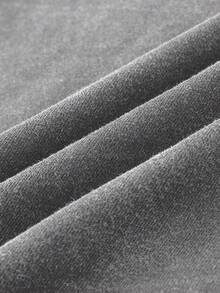 ROMWE MEN Casual Áo thun nam cổ tròn tay dài màu trơn đơn giản, phù hợp cho mùa thu - Nhiều màu - Xem 5