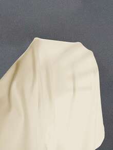 Manfinity Dauomo 男士休闲字母图案圆领运动衫，秋季 - 卡其色 - 查看 5