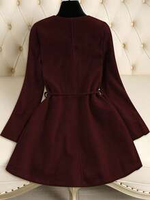 Franclia 女士圆领宽松长袖休闲外套，秋冬款