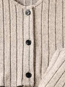 SHEIN Teen Girl Button Front Jacket & Tank Dress - Apricot - View 5