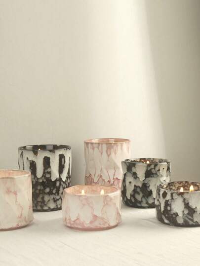 Cirelle 1 件现代欧式彩色陶瓷烛台罐，适用于家居（卧室、餐厅、书房、茶室）斋月 | 家居用品及家居装饰 斋月节