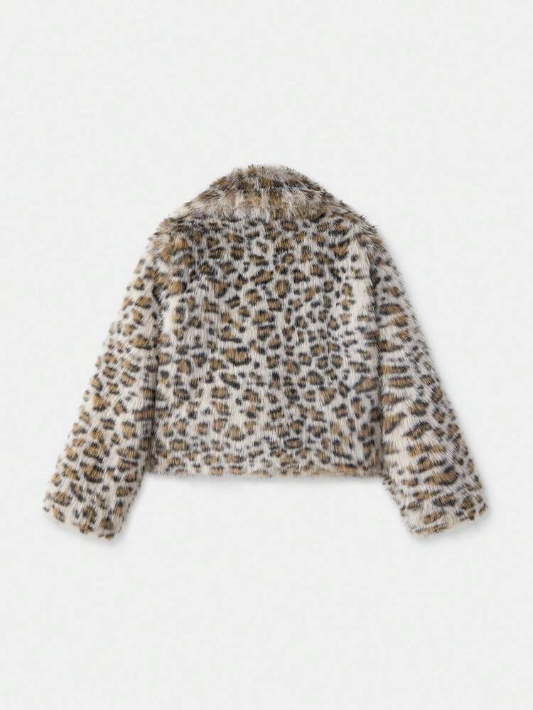 Leopard Print Faux Fur Jacket Cosy Spring Summer Premium Winter Coat Cheetah Coat Going Out Outfits Party Outfits