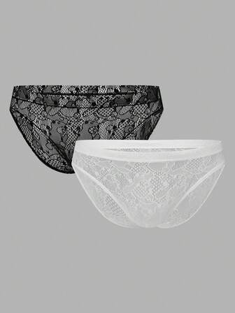 DrisQ 2件装男士透明性感蕾丝内裤