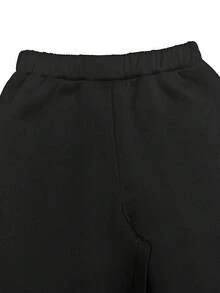 INAWLY Women's Loose Fit Striped Thermal Lined Sweatpants - Black - View 6