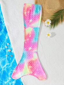 Young Girl Mermaid Scale Print One-Piece Swimsuit Winter Christmas Halloween Autumn Fall Costume
