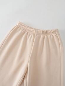 THE HAPPY LOOK Bộ 2 áo len dài tay cổ tròn họa tiết trái cây hoạt hình cho bé gái kèm quần lưng thun co giãn - Màu be - Xem 5