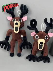 99 Nights Horror Game - Jucărie de pluș oficială Elk - Înfiorător și drăguț, articol de colecție pentru fani și jucători, cadou unic pentru el, cadou de Crăciun și ziua de naștere pentru adulți