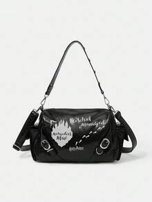 HARRY POTTER X SHEIN Ladies Shoulder Bag - Black - View 6