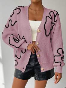 Chiquease Women's Fashion Casual Button Down Dolman Sleeve Cardigan - Purple - View 6