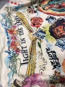 ROMWE MEN Street Life 街头时尚长袖T恤，情侣装上衣 - 杏色 - 查看 5