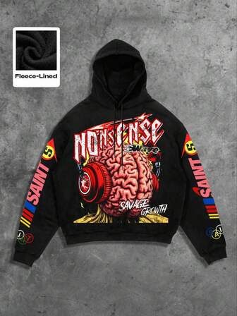 Street Life Punk Street Style lässiger Pullover Hoodie Sweatshirt für Herren, Frühling/Herbst/Winter