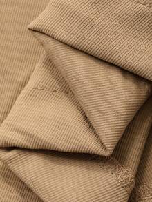 DAZY Women's Casual Solid Color Cargo Wide Leg Sports Pants - Khaki - View 8