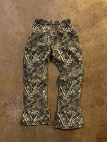 Glimmora Men's Casual Letter & Cross Patch Elastic Waist Sweatpants, Autumn - Multicolor - View 3