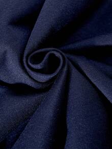 Sparklyn 2 件套青少年女孩休闲宽松落肩衬衫领衬衫和裙子套装 - 寶藍色 - 查看 7