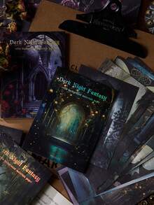 1 paquete de 30 piezas del Libro de Materiales de la Serie Dark Fantasy, con ricos patrones de 30 diseños diferentes de blocs de notas vintage/soñadores para manualidades de scrapbooking, de vuelta a la escuela - Multicolor - Ver 6