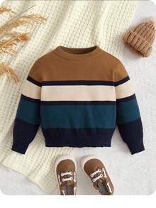 Bebé niño Jersey de color combinado