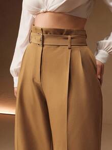 Anewsta Plus Size Women Loose Straight Leg Pants, High Waist Casual Trousers For Commuting, Versatile