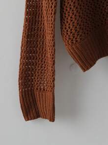 GlowEve Women's Casual Solid Color Cardigan Knit Dress Two Pieces Set, Autumn/Winter - Coffee Brown - View 6