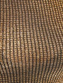 Lavishia Women's Gold Long Sleeve Mandarin Collar Fitted Top, Suitable For Party, New Year, Christmas - Gold - View 8