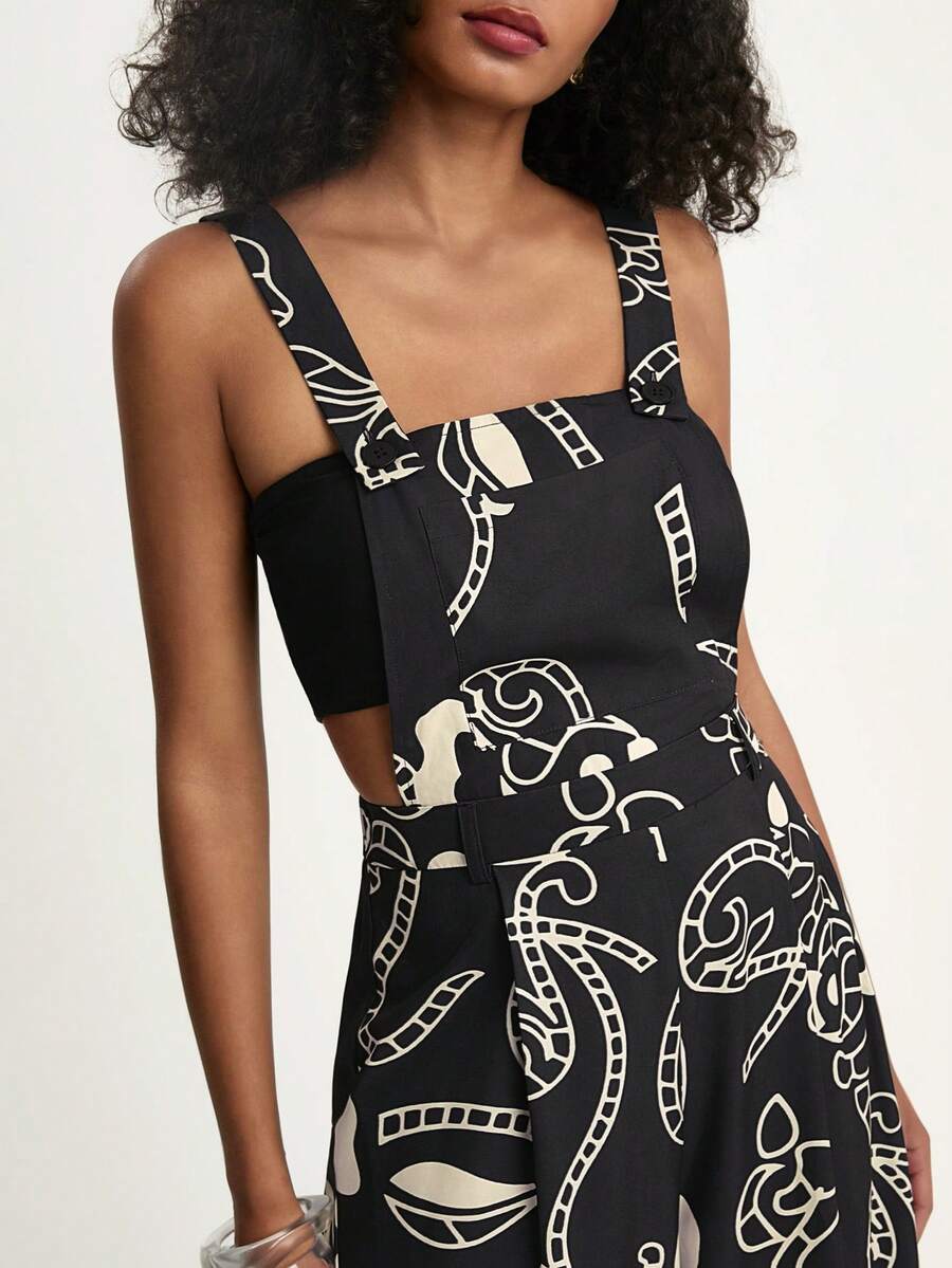 CAJUNI جمبسوت كاجوال بدون أكمام مطبوعة بالكامل