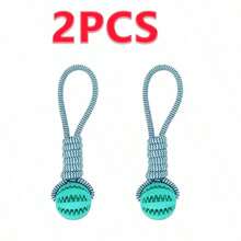 1pc Dog Braided Rope Knot Toys Ball With Handle, Chew Durable Toy Ball For Chew Training Pull Throw Toy Tug Of War Toy Dogs Fetch Toy - Multicolor - View 17