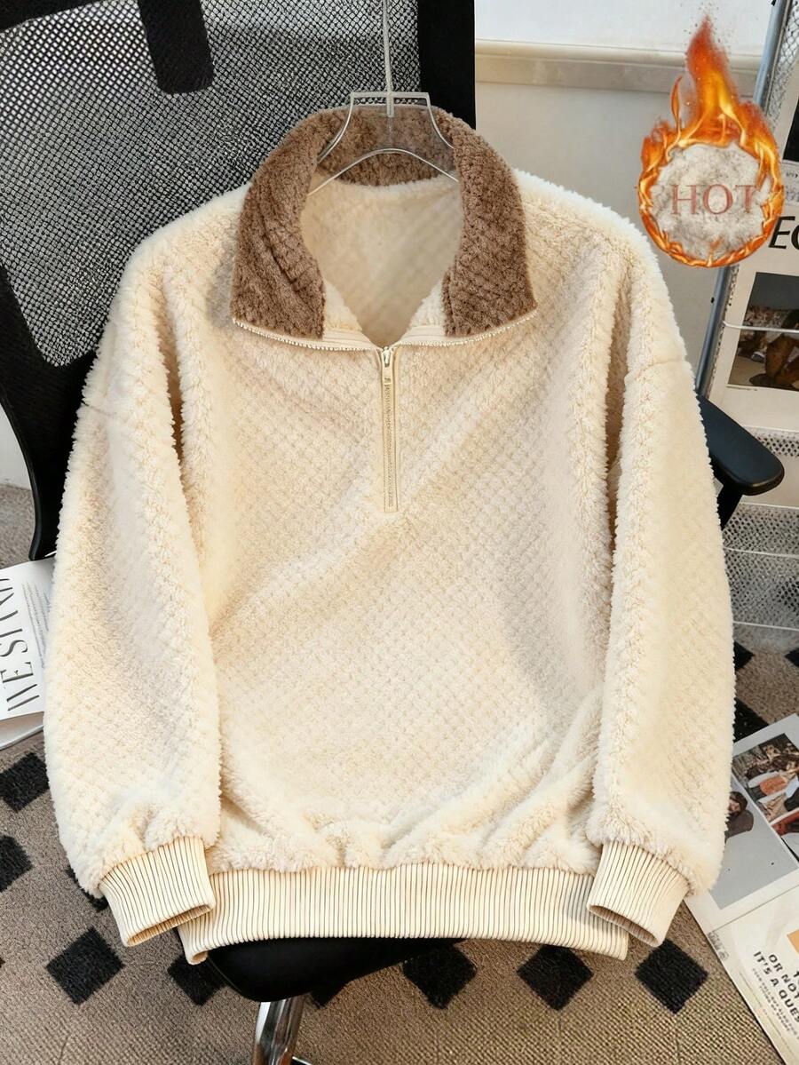 GlowEve Women's Casual Zip-Up Layered T-Shirt, Warm For Autumn/Winter - Multicolor - View 1