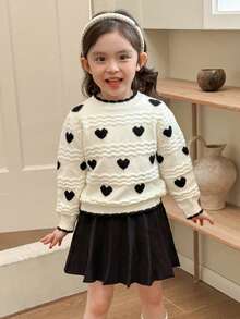 Genkimix Kids 小女孩可爱甜心毛衣套装 - 彩色 - 查看 13