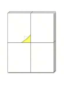 15 hojas - Etiquetas de dirección de envío grandes, pegatinas de etiquetas de envío para paquetes, contenedores de almacenamiento - 4 por hoja, 60 piezas