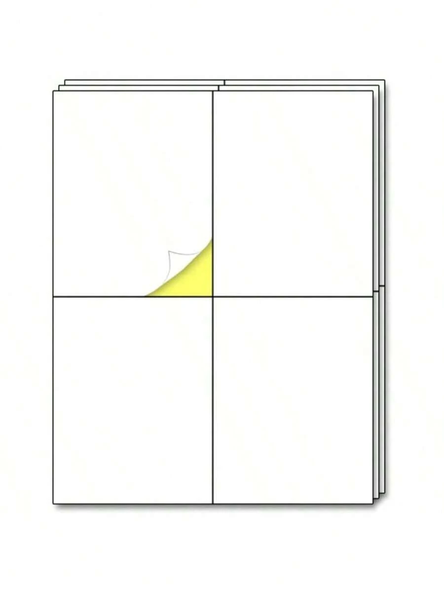 15 hojas - Etiquetas de dirección de envío grandes, pegatinas de etiquetas de envío para paquetes, contenedores de almacenamiento - 4 por hoja, 60 piezas