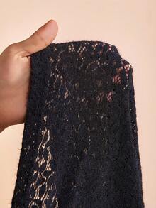 Zivah Women's Round Neck Long Sleeve Metallic 3D Floral Decor Elegant Dress