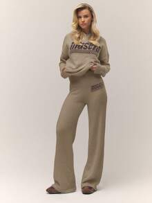 MUSERA Knit Oversized Relaxed '' Knit Crewneck Jumper Old Money Cute Country Cottage Core Back To School Casual For Women Butterscotch Work Spring Sweater - Brown - View 4