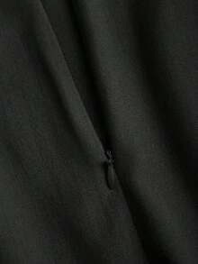 Sweetra Jupe trapèze élégante pour le travail pour femmes, design drapé avec effet affinant, convient pour le printemps et l'automne