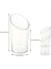 50/40/30/20/10 Clear Plastic Cups, Bevel Cups, Transparent Pudding Cups, Jelly Cups, Ice Cream Cups, Dessert Cups, Mini Appetizer Cups, Suitable For Parties, Weddings, Catering, Ice Cream, Pudding And Food Containers, Kitchen Supplies - Multicolor - View 4