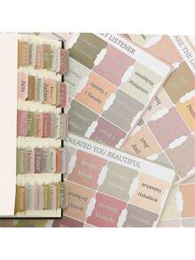 圣经标签、粘性索引标签、75 个标签、波西米亚主题、男女学习圣经用层压圣经标签、圣经索引标签、圣经书标签、圣经标签标签、圣经标签、粘性标签。（5 张/套）