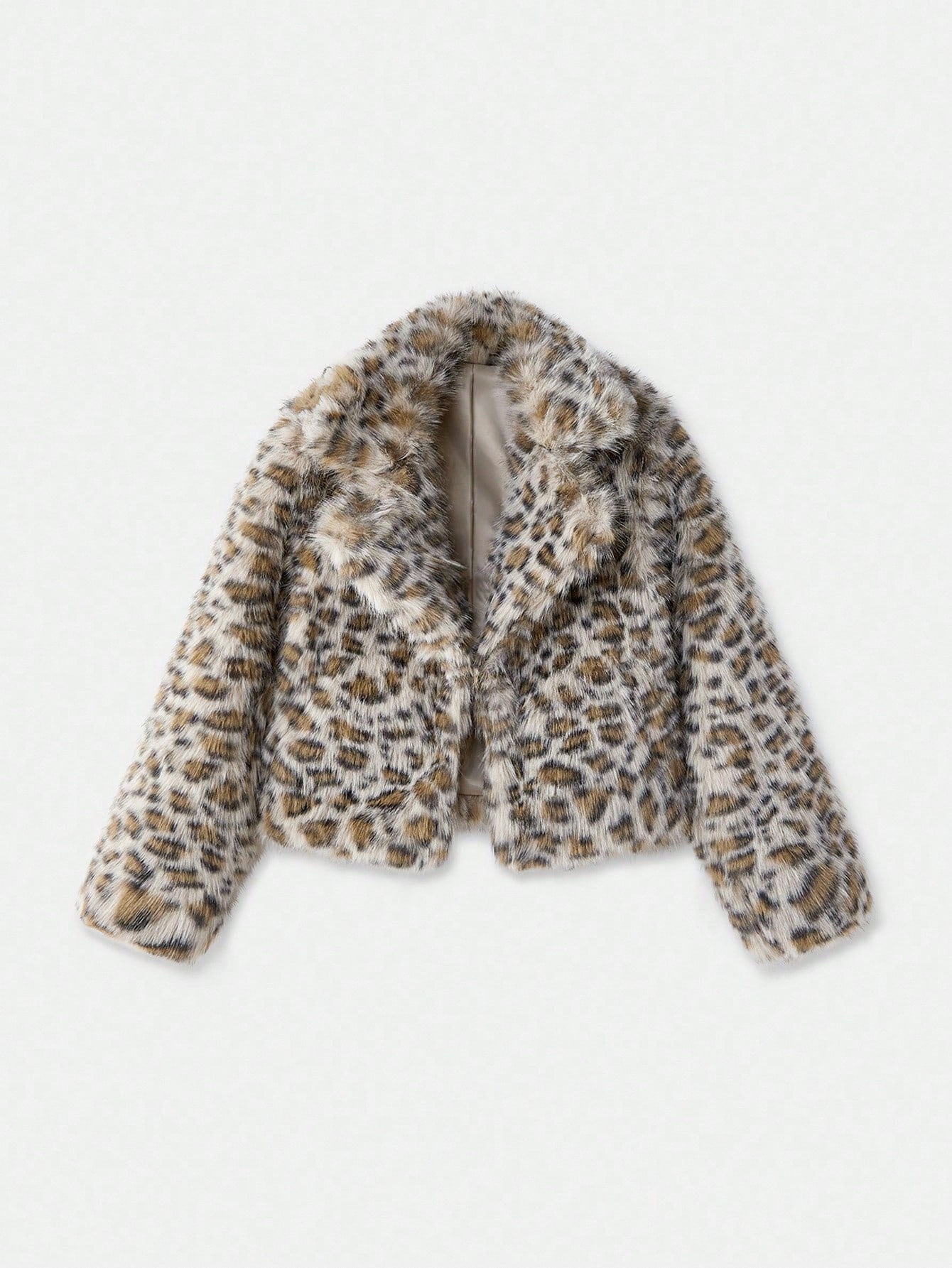 レオパード柄フェイクファー あたたかい 秋冬ジャケット