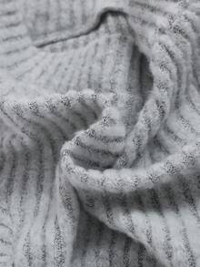 SHEIN 2pcs Newborn Baby Boy Letter Embroidered Crew Neck Long Sleeve Top And Elastic Cuff Pants Set - Grey - View 11