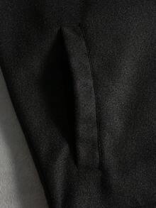 PAVTROS Men's Street Fashion Zip-Up Long Sleeve Jacket,Windbreaker/Outdoor Windbreaker,Baggy,Streetwear,Grunge - Black - View 4