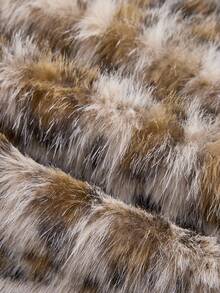 lacRébo Leopard Print Faux Fur Jacket Cosy Spring Summer Premium Winter Coat Cheetah Coat Going Out Party - Grey - View 9