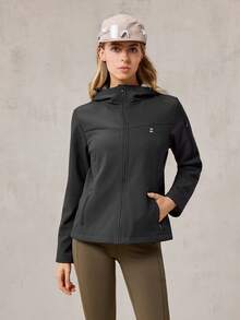 OutZeal Women Water-Resistant Warm Thermal Lined Zip Pocket Slim-Fit Black Outdoor Jacket Hiking Camping Fall Winter - Black - View 7