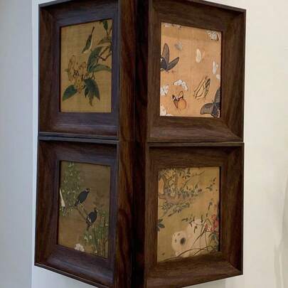 Cirelle 1 khung ảnh vuông cũ kích thước 4 inch, 5 inch, 6 inch, 7 inch. Hỗ trợ trang trí DIY, có hai chức năng: treo tường và trang trí bàn, khung trống thích hợp để đóng khung và treo tường, ảnh in để tạo sản phẩm tùy chỉnh. Lễ hội Ramadan