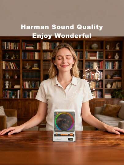 Teckwe CD Player Retro | Ieșire audio originală fără zgomot, redescoperiți ritualul muzicii fizice CD Player portabil | Acceptă ieșire duală pentru Bluetooth/căști, ascultați oricând în interior sau în exterior CD Player Hi-Fi | Decodare fără pierderi + amplificare a basului, restaurați detaliile reale ale muzicii CD Player multifuncțional | Redă CD-uri/unități USB/radio, un singur dispozitiv satisface nevoile audio ale întregii familii