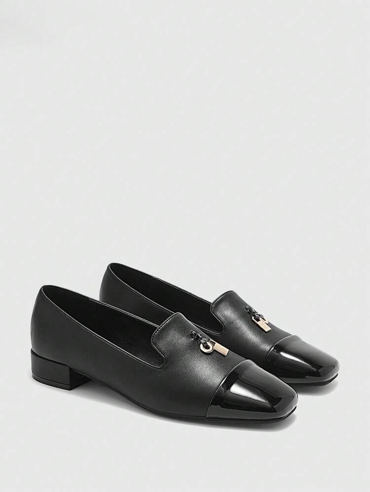 CUCCOO BIZCHIC Women's Classic Black Flat Slip-On Casual Commuter Shoes For Christmas Spring Shoes