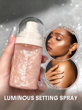 SHEGLAM Light Me Up Luminous Setting Spray Brand Beauty Makeup Face Paint Cosmetic For Women Girls Perfect For Fall Winter Ideal For Y2K Fancy Fashion Suitable For Birthday Christmas Present Party Ready Best Color