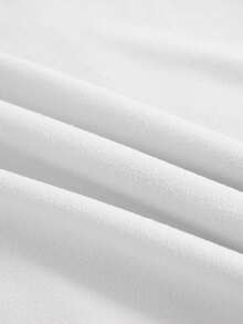 SHEIN Camiseta de punto de manga corta con cuello redondo, con cuentas de cristal para mujer de talla grande - Multicolor - Ver 5