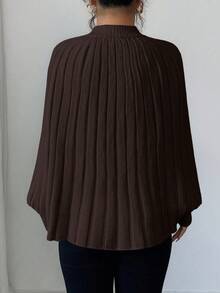 Elenzga Women's Elegant Knit Cardigan With Metal Button Design, Simple Yet Sophisticated Lady-Like Style, Suitable For Autumn/Winter - Coffee Brown - View 4