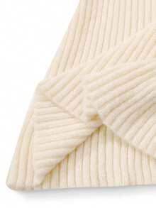 GlowEve V-Neck Ruffle Trim Fitted Elegant Sweater, Versatile Solid Color Soft & Comfortable Pullover For Women, Autumn/Winter