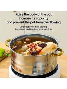 一套10件不锈钢厨具，包括16厘米/18厘米/20厘米/22厘米/24厘米不锈钢锅，5个带盖不锈钢锅，双耳金属盖深汤锅，采用优质钢材制成，多种颜色可选，非常适合家庭烹饪和餐厅使用，可用于制作汤、火锅、面条和海鲜。 - 彩色 - 查看 9