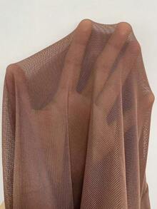 BamGleam Ladies Fashion Sexy Black Crewneck See-Through Mesh Long Sleeve Fringe Dress, Suitable For Latin Dance Dress, PROM, Party, Party - Brown - View 7